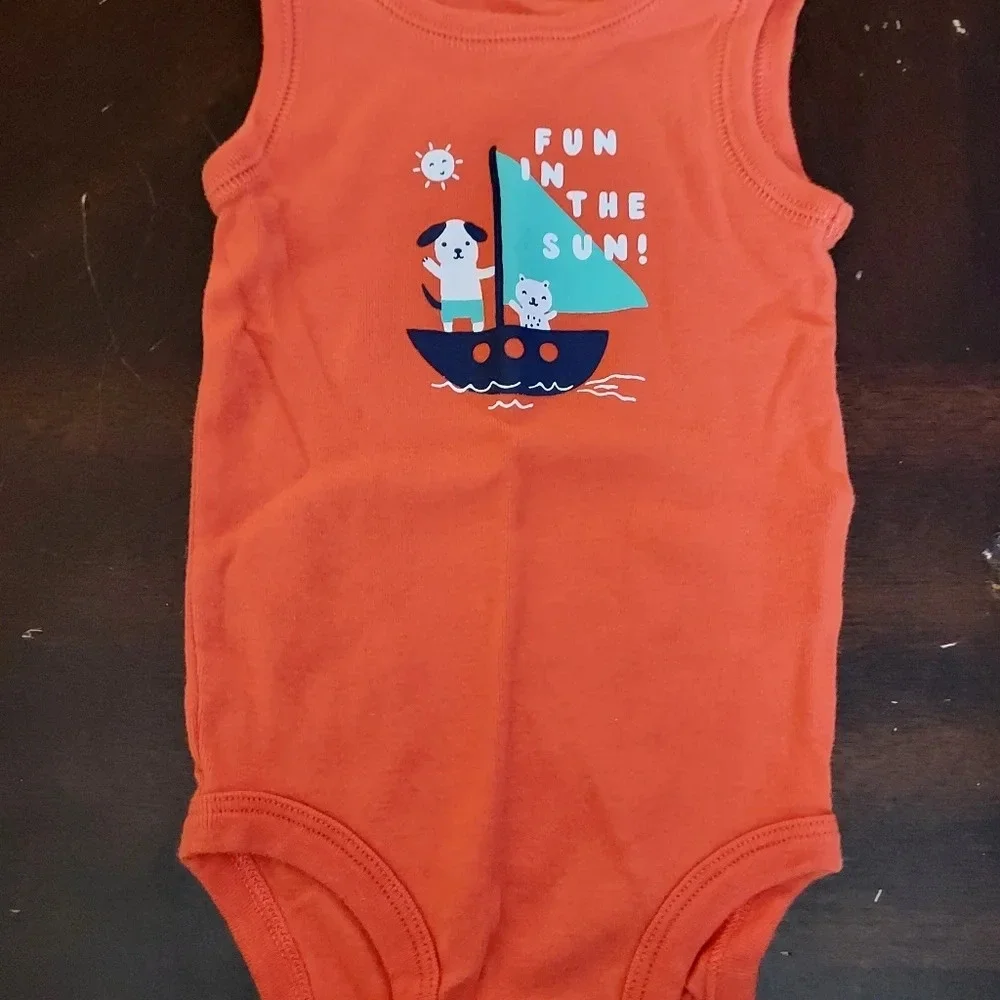Carter's Baby Boy 3-Piece Orange Fun in the Sun Set Size 6 M
